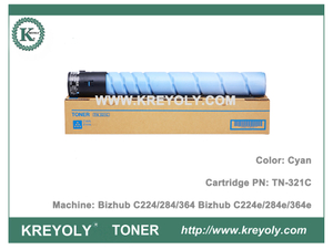 Color Toner Cartridge TN321 for Koncia Minolta Bizhub c224 c284 c364 c224e c284e c364e