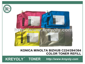 KONICA MINOLTA BIZHUB C284//364/280/360 COLOR TONER POWDER REFILL