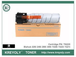 Compatible with KONICA MINOLTA C266 Toner Cartridge for KONICA MINOLTA BIZHUB 266 306 C256 C7222 C7226 Color Digital Copier Drum Set,Black